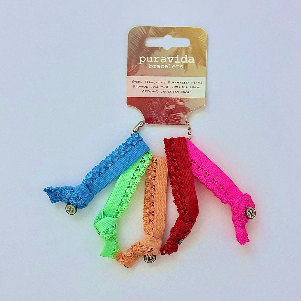 NEW/ Pura Vida Vibrant Hair Ties Set of 5